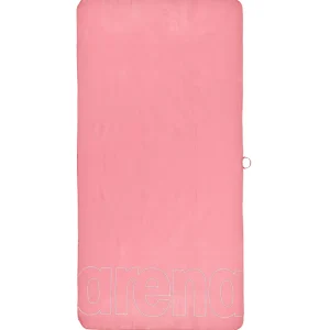 Toalla de gimnasio de microfibra arena Smart Plus - Rosa/Blanco