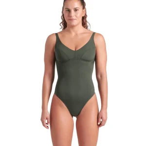 Bañador arena Performance para mujer Victoria U Back Sabio Oscuro