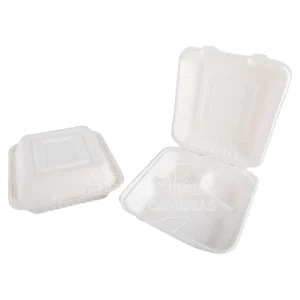 ENVASES PORTAMENÚ DE CAÑA DE AZÚCAR 3 COMPARTIMENTOS