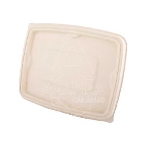 TAPAS RECTANGULARES DE BAGAZO ANTI-FUGAS 100% COMPOSTABLES