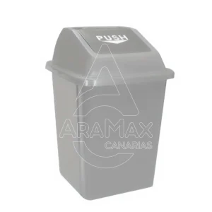 CUBO PAPELERA PUSH 25 LITROS 33x28x45CM. TAPA BASCULANTE