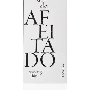 AMENITIE SET DE AFEITADO ECOFRIENDLY  B&WHITE 
(Incluye: 1 maquinilla de afeitado y 1 crema de afeitar 10gr).