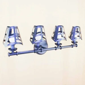 Aplique pared salón blanco pantalla de hierro AP24000-PH06