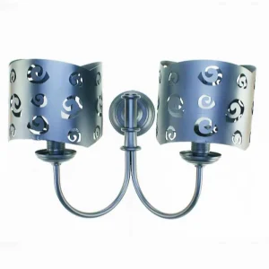 Apliques de pared interior rústico pantalla de hierro AP400-PH02