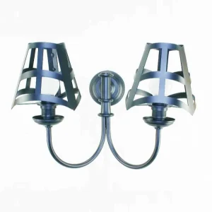 Apliques de pared interior blanco pantalla de hierro AP400-PH06