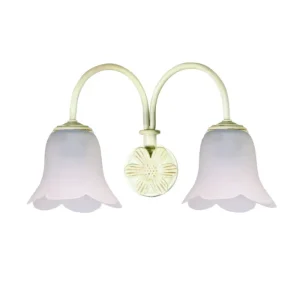 Aplique espejo baño blanco tulipa ondas AP408-TLP02