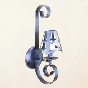 Apliques decorativos blanco pantalla de hierro AP801-PH06