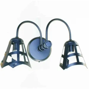 Apliques interiores dobles estilo art deco tulipa hierro cruz AP9200-TLP08