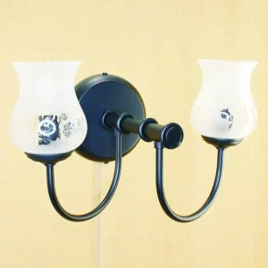 Apliques interiores dobles diseño retro tulipa cristal AP9200-TLP14