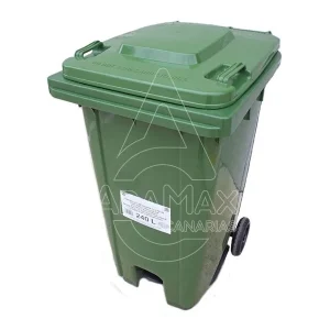 CONTENEDOR DE 240L. VERDE ALTA RESISTENCIA PEDAL