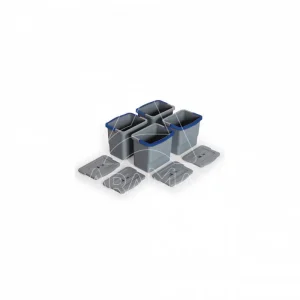 CUBETA 6 LITROS CUADRADA CON TAPA ASA PLÁSTICO