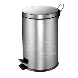 CUBO PAPELERA 20L. ACERO INOX CON TAPA PEDAL