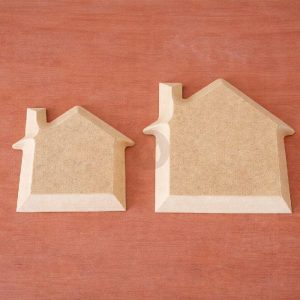 Casa contramolde de fibrofácil (3 medidas)