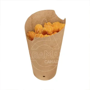 ENVASE PARA FRITOS KRAFT TROQUELADA