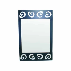 Espejo pared baño negro 50 cm ESP244