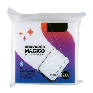 ESPONJA BORRADOR MÁGICO 12x6x3CM. PACK 2
1 pack de 2 unid. 33 packs de 2 unid= 66 esponjas