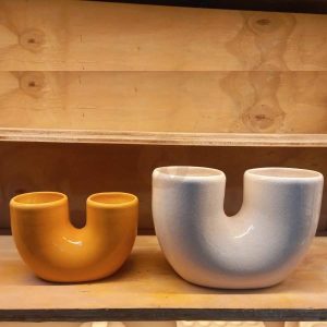 Maceta U – Grande y Chica – Molde simple – 2 Taceles