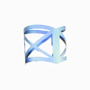 Pantalla de hierro redonda, diseño aspa