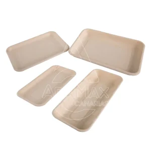 BANDEJA RECTANGULAR DE FIBRA DE TRIGO