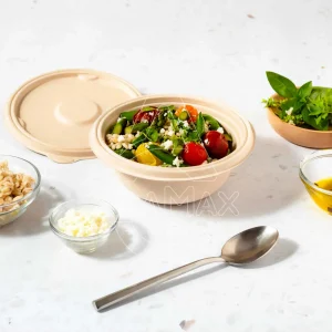 BOWL DE BAGAZO CIRCULAR ANTI-FUGAS 100% COMPOSTABLES