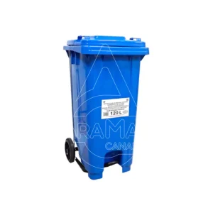 CONTENEDORES DE 120L 40x40x96 CON PEDAL PROFESIONAL RUEDAS GOMA DURA, APERTURA EL PEDAL EN ACERO.