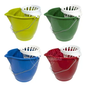 CUBO 13L. MICROFIBRA CON ESCURRIDOR Y ASA METÁLICA PROFESIONAL