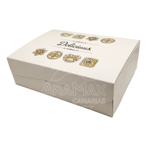 CAJAS PLEGABLES PASTELERÍA BLANCAS