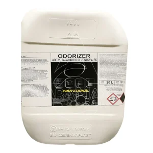 ODORIZER 20L. HIGIENIZ. ALCALINO CONCENTRADO PARA LIMPIEZA VIARIA ADITIVO PARA BALDEO DE ZONAS VIALES
concentración 1/1000L agua