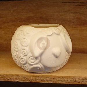 Maceta de Oveja en Bizcocho Cerámico