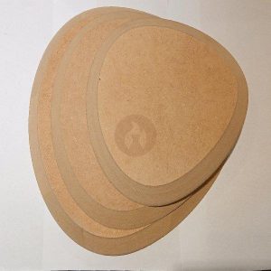 Platos irregulares contramolde de fibrofácil varias medidas