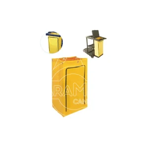 SACO DE TELA PLASTIFICADA AMARILLA CON CREMALLERA PARA CARRO BLACK. 100L UNIDAD.