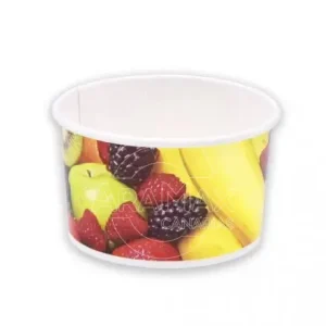 TARRINAS DE  PAPEL PARA HELADO DIBUJO FRUTAS